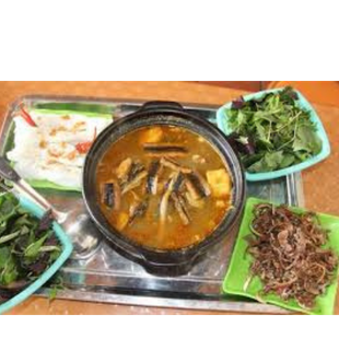 Lẩu lươn đồng lá giang 