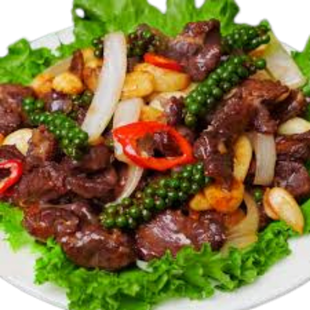 Trâu tươi cháy tỏi tiêu xanh 