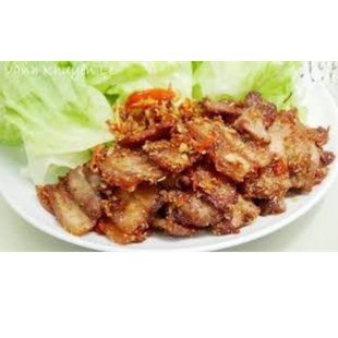 Ba chỉ heo rừng cháy cạnh