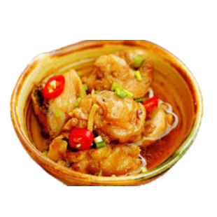 Gà trống thiến kho gừng
