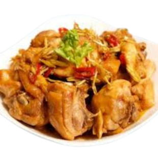 Gà trống thiến xào lăn